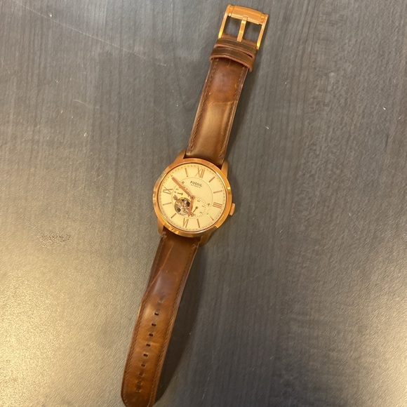 Fossil Men's Townsman Automatic Brown Leather Watch - Picture 4 of 5